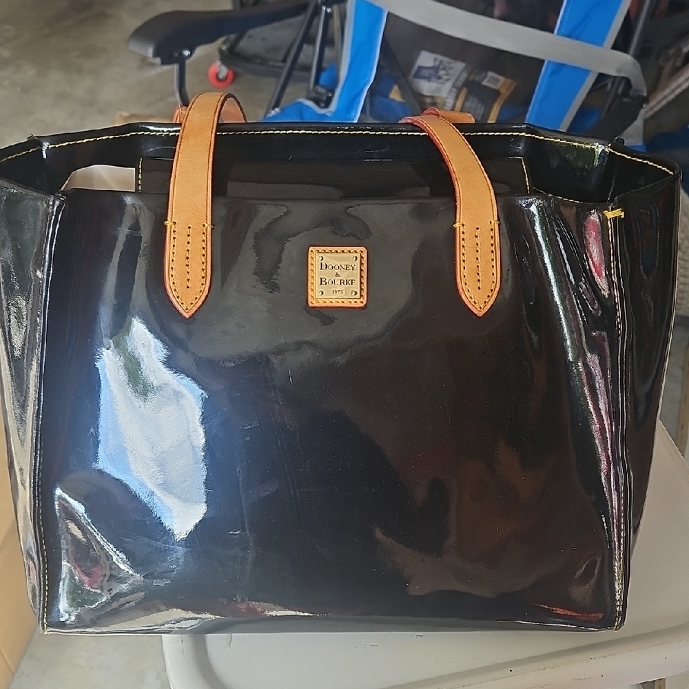 Dooney & Bourke Black and Brown Structured Tote